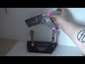 Cyberpunk Retro Scifi custom lasergun demonstration