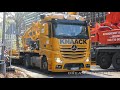 heavy lifting crane Liebherr LTM 1650-8.1 with 56m Luffing Jib Setup | watch this powerful machine