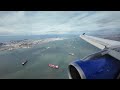 RARE Landing on 19L at SFO - With a Panoramic Flight Over San Francisco & the Bay Area - W/ ATC