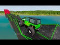 Epic Satisfying Cars Suspension Test Monster Truck, SP Dunekicker, Trackfab Buggy - BeamNg Drive