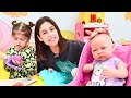Çocuk videoları - Ayşe ve Defne ile bebek bakma oyunu - en sevimli bölümler