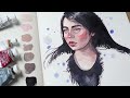 How to mix SKIN TONES with watercolor | Real time COLOR MIXING tutorial