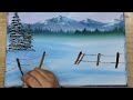 A Lovely Winter Scene / Acrylic Painting For Beginners