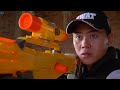 LTT Game Nerf War : Patrol Police Warriors SEAL X Nerf Guns Fight Sneaking Criminals Rocket Crazy