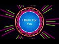 Backstreet Man “I Did It For You” Trailer