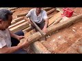 Single mom : 90 days to build a wooden house, build a new life, a new farm - Diệp Chi family