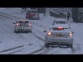 UK Snow: Cars slipping and sliding in Gloucestershire