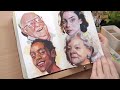 Painting Better Gouache Portraits + I made Brushes!