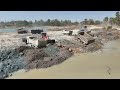 Super Power Team 10-Wheel Dump Truck and Wheel Loader DOOSAN SD300N Pushing Clearing Dirt