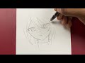 Easy anime drawing | how to draw cute anime girl easy
