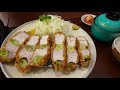 Amazing! Handmade buckwheat noodles & green onion pork cutlet - Korean street food