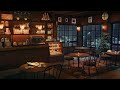 Cozy Cafe Ambience - Relaxing Smooth Jazz Music with Rain & Thunder Sounds at Night