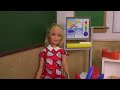 School started ! Elsa and Anna toddlers - first day - new students - Barbie is teacher - classroom