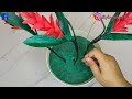 How to Make a Tulip Room Corner Decoration from a Plastic Bag | Crafts from plastic bags