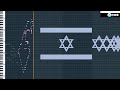 Musical Map of Israel Midi Art - Israeli National Anthem Hatikvah