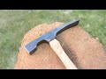 Blacksmithing - Forging a Brick Hammer *4K