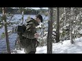 Bushcraft Winter Camping -  Natural Shelter in Windy Snowy Conditions