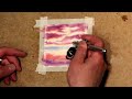 A how-to paint miniature watercolor of WA ocean coast beach scene, La Push. Daniel Smith watercolor