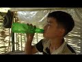 Orphan Boy Builds Bamboo Bridge for Bathing | Surprise Birthday Party from Uncle Chao Yoong