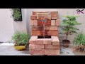 Wow! Amazing Waterfall Fountain using Bricks and LED | DIY