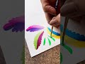 Simple leaf gradient drawing #drawing #tutorial #colouring #colourful #art #painting #acrylicpaint