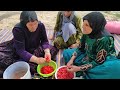 IRAN Village Cooking: How to make fried Zucchini with tomato/ طرز تهیه دنبالچه کدو سرخ شده با گوجه