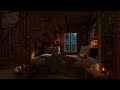 Rainy Night Cozy Secret Nook Ambience - Relaxing Gentle Rain Sounds | 3 Hours