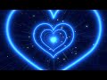 Neon Lights Love Heart Tunnel Background Video 💙 Blue Heart Moving Background Video Loop [4 Hours]