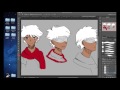 Sylen:  Front Side view Character Drawing Timelapse