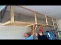 DIY Garage Ceiling Storage Shelves