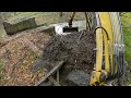 Large Beaver Dam On A Concrete Weir - Mechanical Beaver Dam Removal No.91.1 - Cabin View