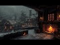 Relax With The Sound Of Heavy Rain And Fire | Natural Sounds for Sleep, Study and Meditation | ASMR