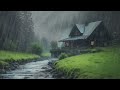 Rain Without Thunder - Beat Stress in 5 Minutes by Sleeping with Rain on the Roof in the Forest