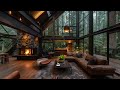 Wake Up in Forest Luxury Living Room with Soft Piano Jazz Music 🌤️ Relaxing Jazz for Working, Study
