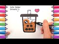 How to draw a cute drink milk coffee step by step - SUPER EASY