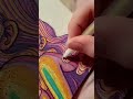Coloring an entire piece with Glittery Gelpens!