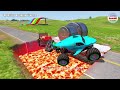 Triple Flatbed Trailer Monster Trucks Transport with Slide Color - BeamNG.drive 040