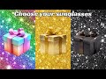 Choose your gift 🎁🤩💝🤮||3 gift box challenge||2 good & 1 bad||Rainbow, Gold & Black #giftboxchallenge