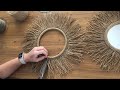 DIY/ Kağıt İpten Ayna Nasıl yapılır? /Boho Mirror / Raffia Mirror?/ Ayna nasıl yapıştırılır?