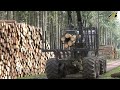 Holzernte - Waldarbeit Wood Harvester HSM 405H Forsttechnik Holzfäller im Einsatz - Forstwirtschaft