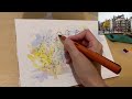 Sketching with only Three Primary Colors? Loose Ink & Watercolor