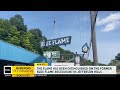 Crews take down Blue Flame Restaurant signage