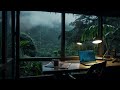 Peaceful Piano and Gentle Rain Along With a Warm Fireplace - Piano Music For Relaxing, Studying