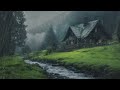 Rain Noise without Thunder on the Roof in the Foggy Forest to Sleep Quickly - ASMR