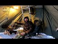 Camping In Snow Storm With Rooftop Tent And Diesel Heater
