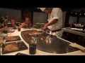 teppan edo chef making dinner