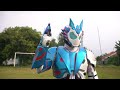 Blue and Green Second Rider Henshin and Finisher Battle Challenge!!!