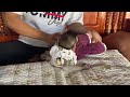 Cute Baby Boy Tobai Deny Not Want Mom Wear New Diaper