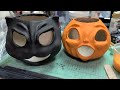 Casting Paper Mache Halfway To Halloween Project Inspired by Vintage jackolantern pail