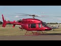Beautiful Bell 427 helicopter landing at Budaörs airport